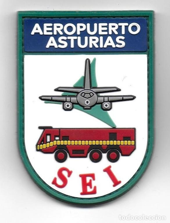 Militaria: parche BOMBEROS AEROPUERTO ASTURIAS