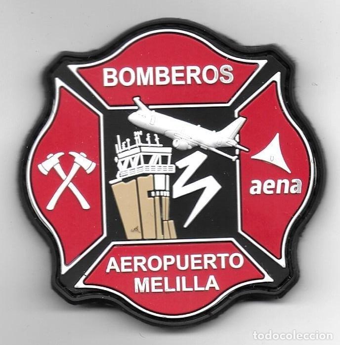 Militaria: parche BOMBEROS AEROPUERTO MELILLA