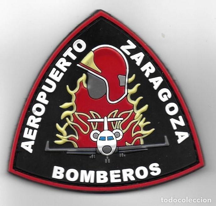 Militaria: parche BOMBEROS AEROPUERTO ZARAGOZA
