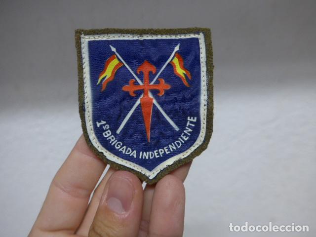 Militaria: Antiguo parche original de la 1a Brigada independiente, caballeria espa&ntilde;ola de Franco
