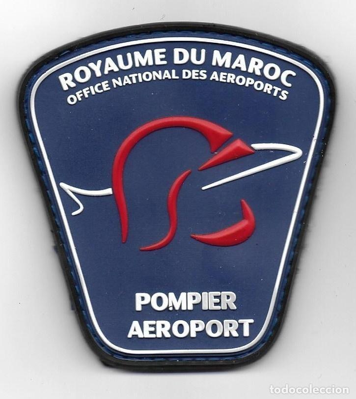 Militaria: parche MARRUECOS BOMBEROS DE AEROPUERTOS