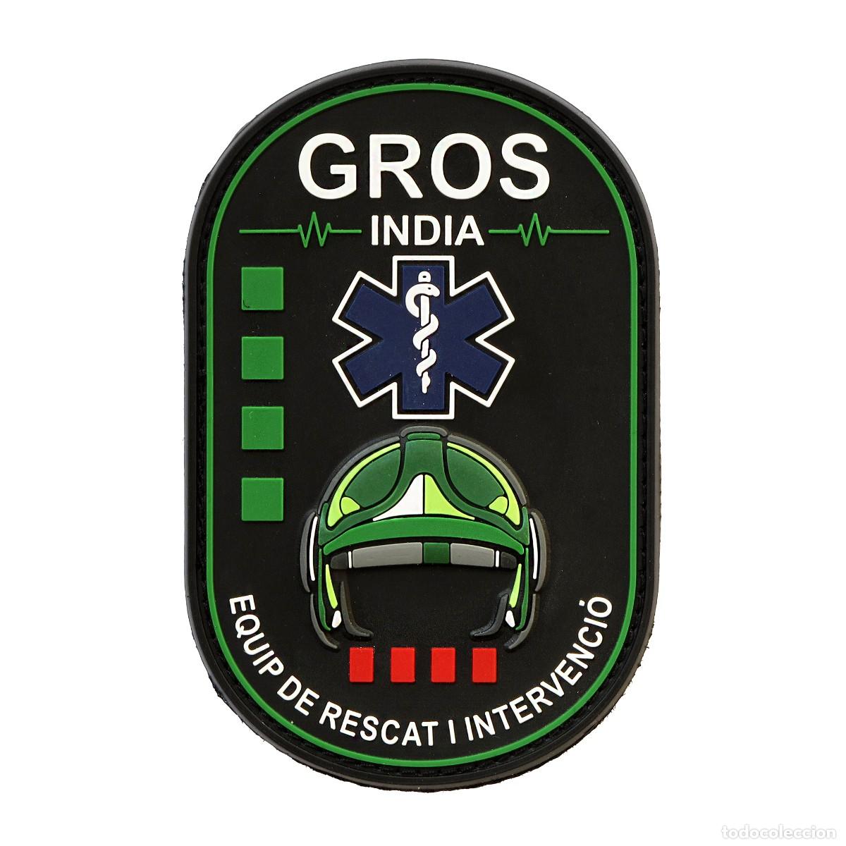 Militaria: PARCHE BOMBERS GENERALITAT GROS - INDIA - EQUIP DE RESCAT I INTERVENCIO