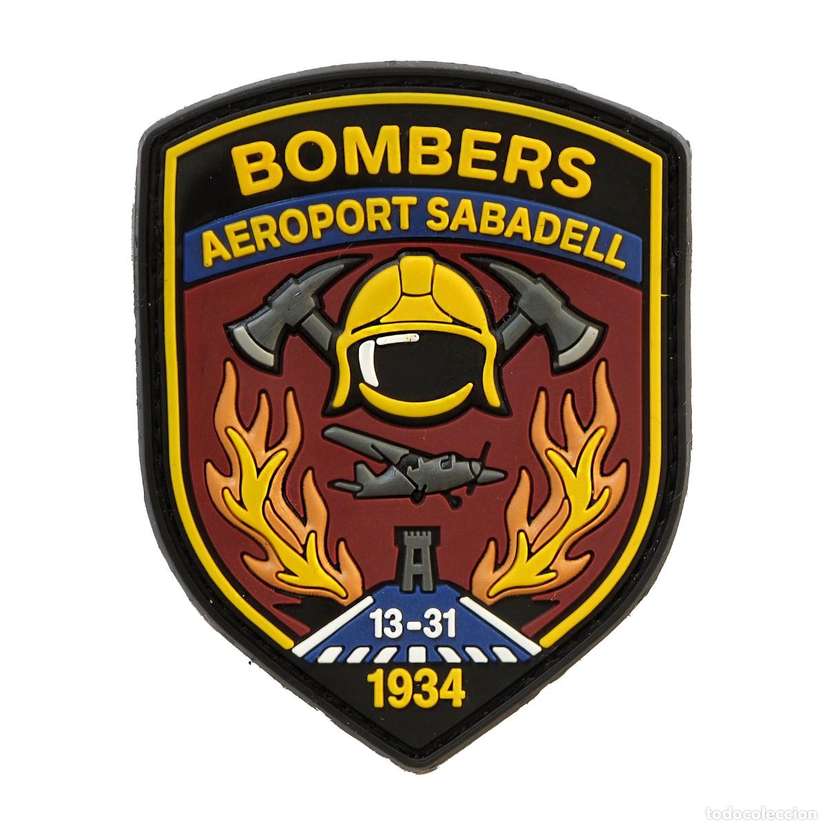 Militaria: PARCHE BOMBERS AEROPORT SABADELL - BOMBEROS AEROPUERTO