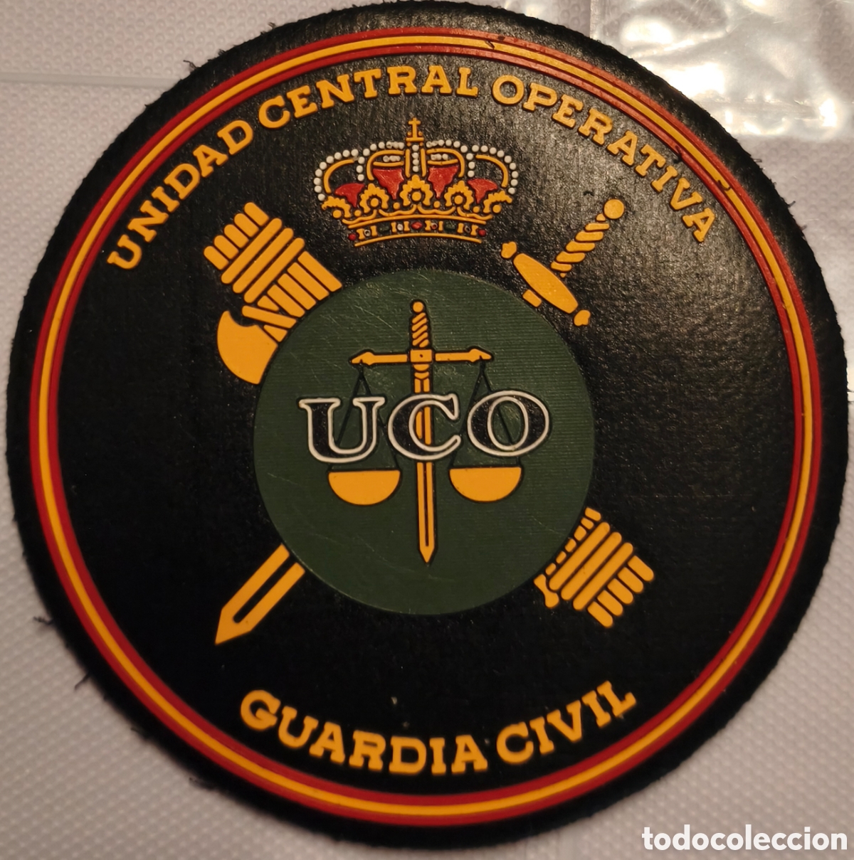 Militaria: PARCHE EMBLEMA DE BRAZO INYECTADO A COLOR U.C.O GUARDIA CIVIL