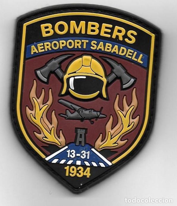 Militaria: parche BOMBEROS AEROPUERTO DE SABADELL