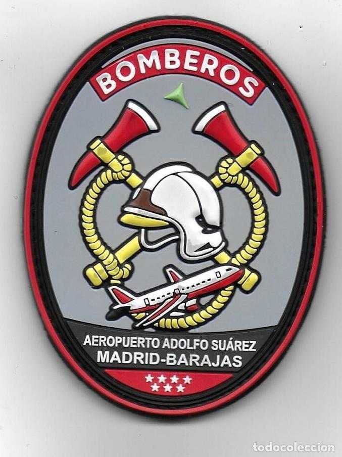 Militaria: parche BOMBEROS AEROPUERTO DE MADRID BARAJAS