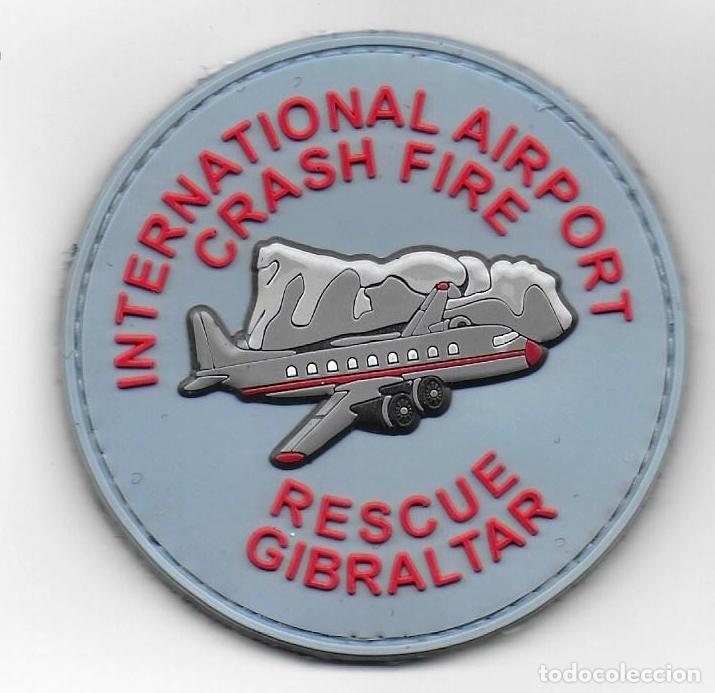Militaria: parche BOMBEROS AEROPUERTO GIBRALTAR