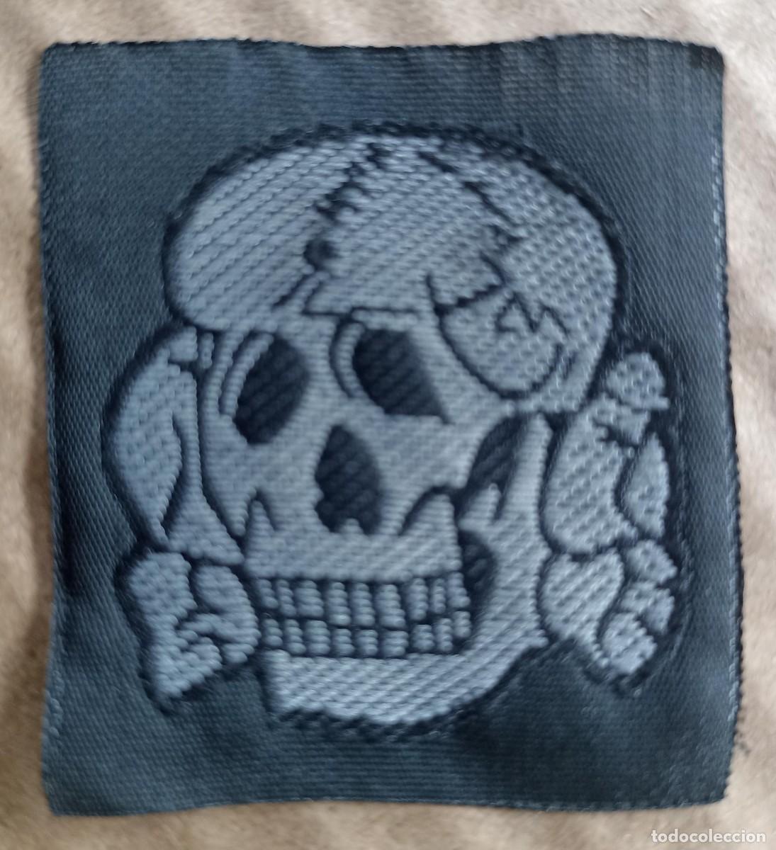 Militaria: Insignia para gorra Waffen-SS Totenkopf Calavera (III Reich Hitler- Nazi- Alemania) WWII