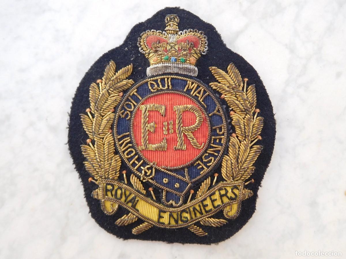 Militaria: Parche bordado antiguo royal engineers