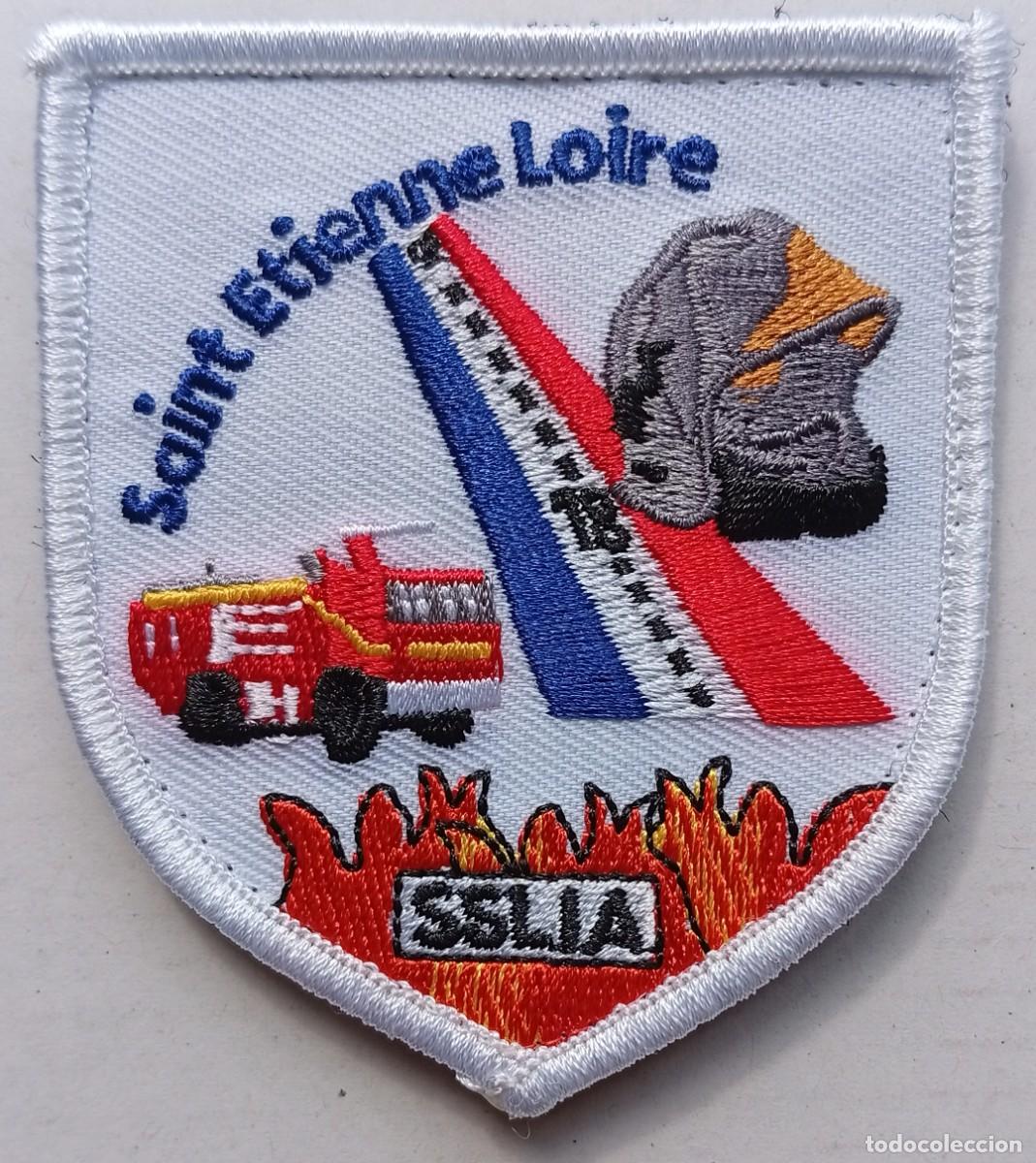 Militaria: Parche Bomberos Aeropuerto SSLIA Saint Etienne Loire Francia