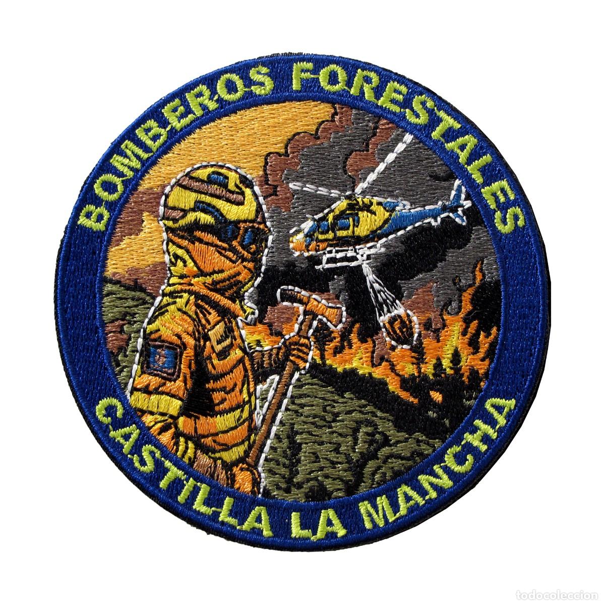 Militaria: PARCHE BOMBEROS FORESTALES CASTILLA LA MANCHA