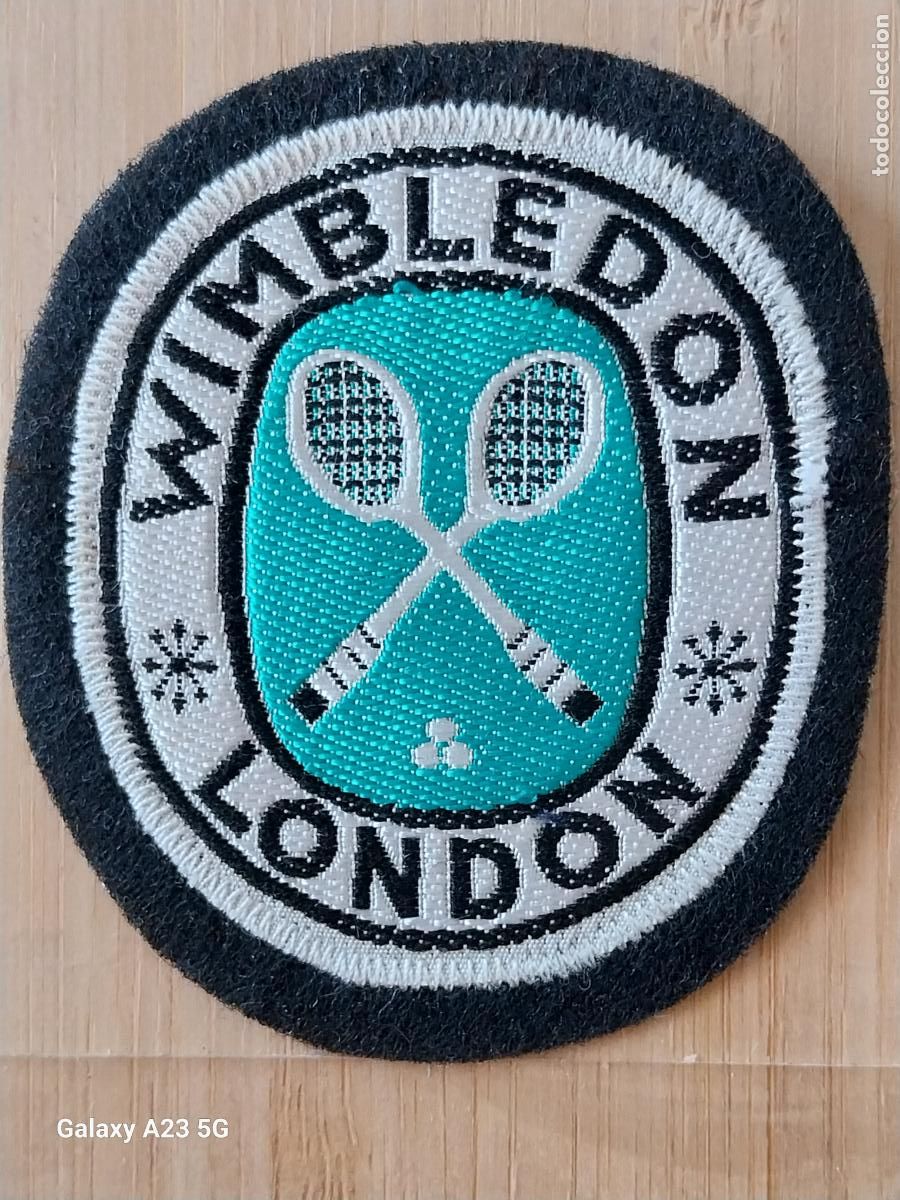 Militaria: WIMBLEDON LONDON TENIS PARCHE TELA 7.3CMS ALTO