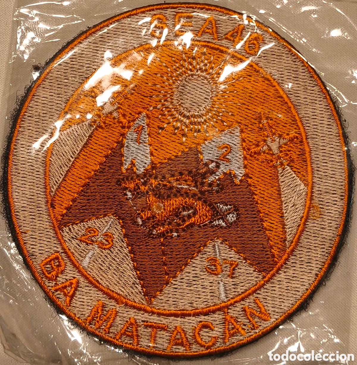 Militaria: PARCHE EMBLEMA DE BRAZO BORDADO A COLOR CON DOBLE VELCRO SEA 46 B.A. MATAC&Aacute;N