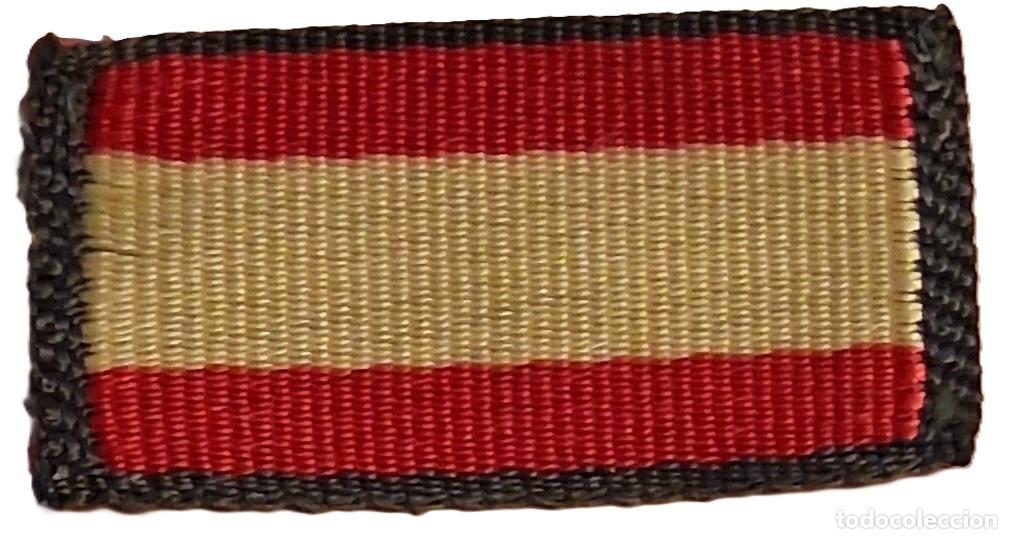 Militaria: PARCHE BRAZO BANDERA ESPA&Ntilde;A FILOS COLOR VERDE OTAN 3