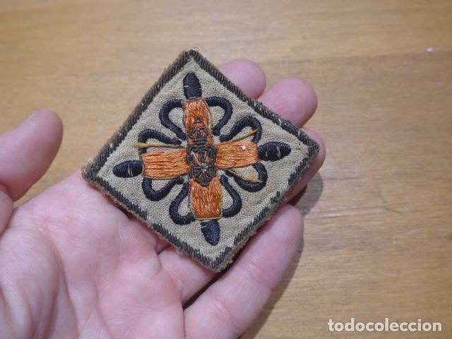 Militaria: Antiguo parche de brazo del Cuerpo de Ejercito de Navarra, original de Guerra civil