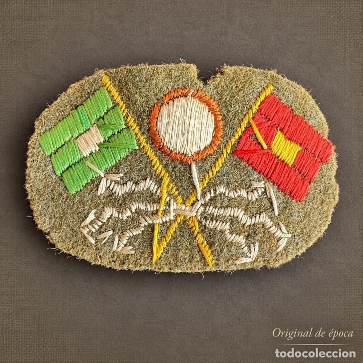 Militaria: (MI-260926)DISTINTIVO BORDADO TELEGRAFIA OPTICA TRANSMISIONES INGENIEROS REPUBLICA GUERRA CIVIL