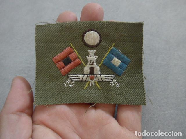 Militaria: Antiguo parche republicano de Transmisiones del Ejercito Popular de la Republica, guerra civil