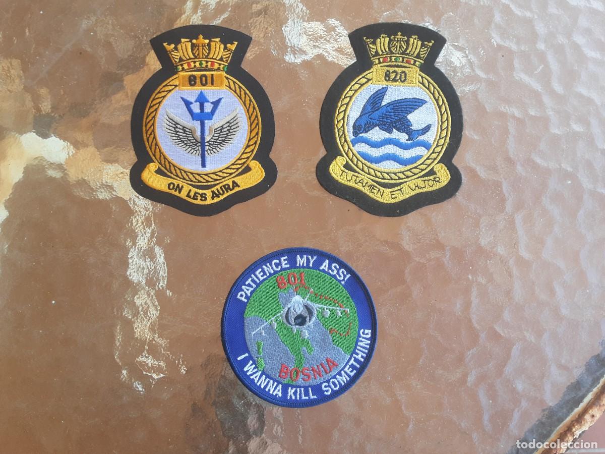 Militaria: Lote tres parches Royal Navy Reino Unido
