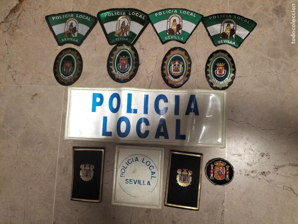 Militaria: Lote variado parches y hombreras Policia local de Sevilla.distintas epocas