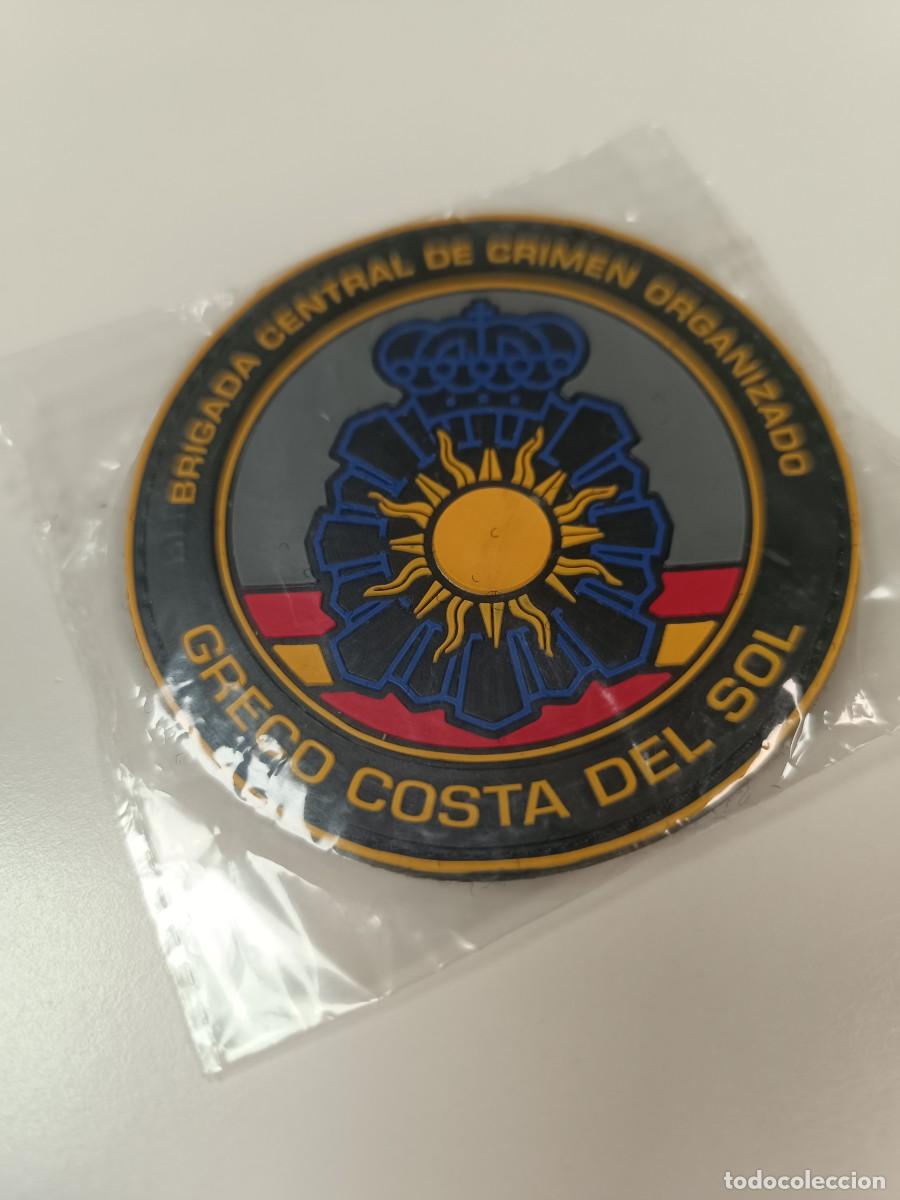 Military Antiques: PARCHE, ESCUDO DE BRAZO O PECHO , GRECO COSTA DEL SOL DE LA BRIGADA CENTRAL DE CRIMEN ORGANIZADO