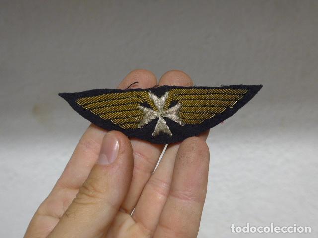 Militaria: Antiguo parche rokiski bordado de aviacion a identificar