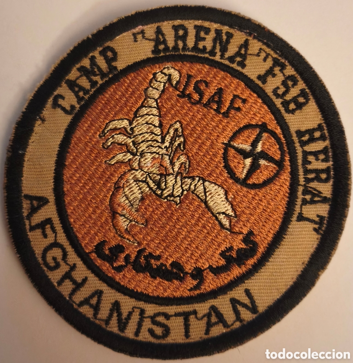 Militaria: PARCHE EMBLEMA DE BRAZO &Aacute;RIDO BORDADO ORIGINAL DE &Eacute;POCA CAMP ARENA FSB HERAT AFGHANISTAN