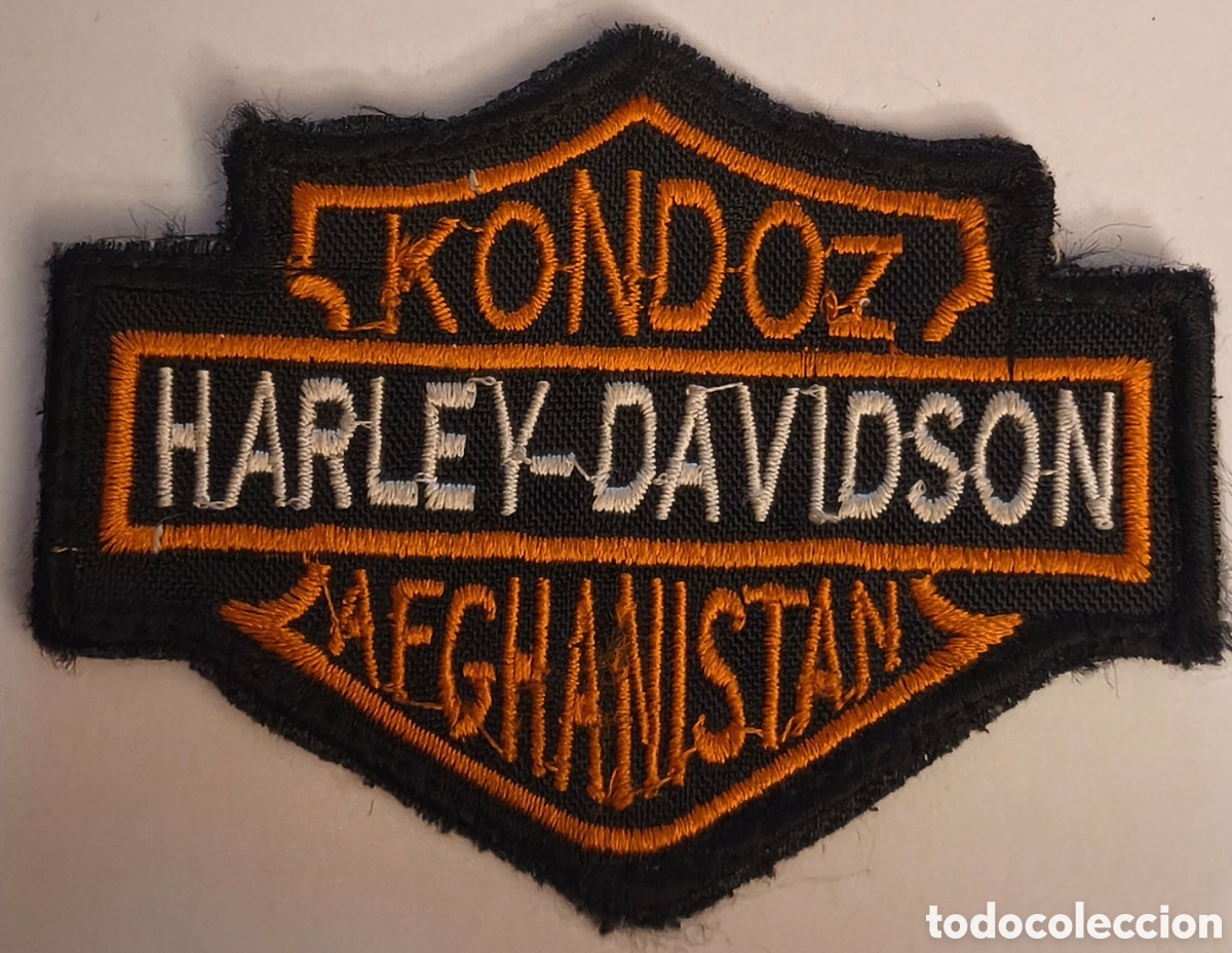 Militaria: PARCHE EMBLEMA DE BRAZO BORDADO A COLOR CON VELCRO KONDOZ HARLEY-DAVIDSON AFGHANISTAN