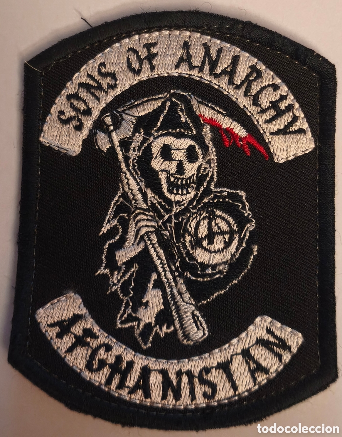 Militaria: PARCHE EMBLEMA DE BRAZO BORDADO CON VELCRO SONG OF ANARCHY AFGHANISTAN