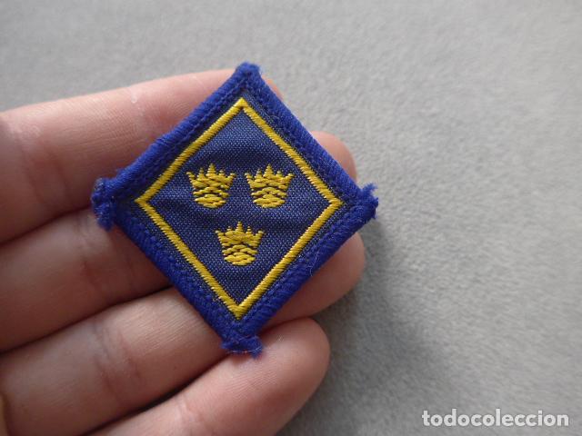 Militaria: Antiguo parche original de los Boy Scouts de Suecia