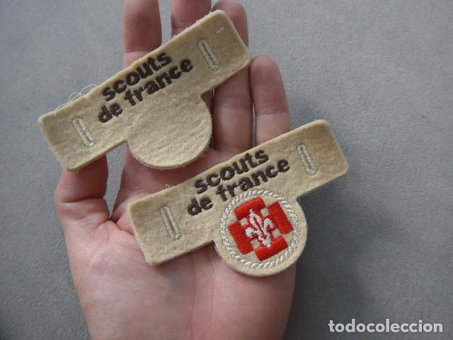 Militaria: Antiguos 2 parche original de los Boy Scouts de Francia