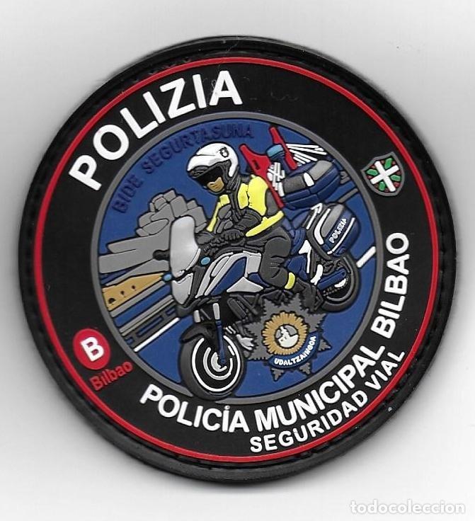 Militaria: insignia POLICIA MUNICIPAL BILBAO SEGURIDAD VIAL