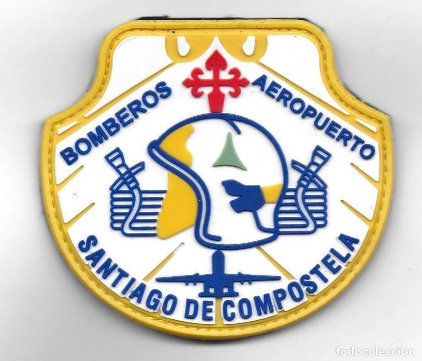 Militaria: parche BOMBEROS AEROPUERTO SANTIAGO GALICIA