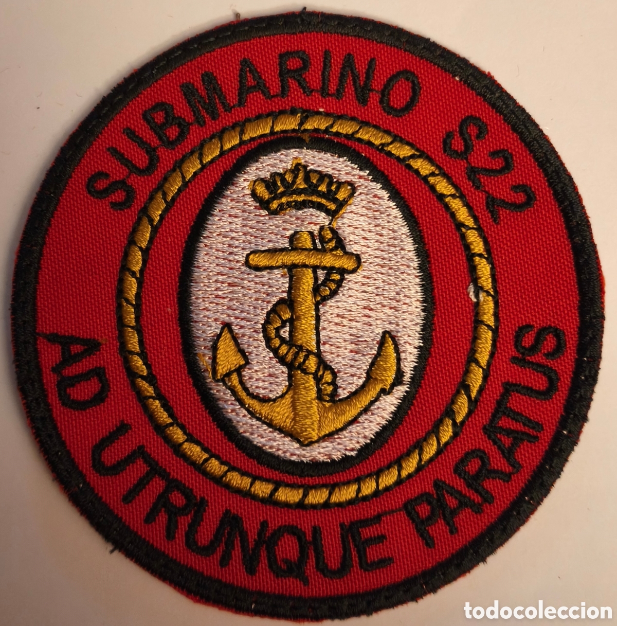 Militaria: PARCHE EMBLEMA DE BRAZO BORDADO A COLOR SUBMARINO S22