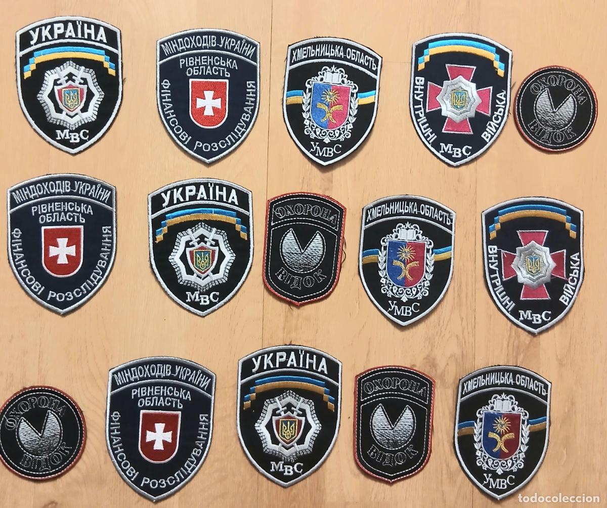 Militaria: Lote de 15 Parches de Tela Ucrania