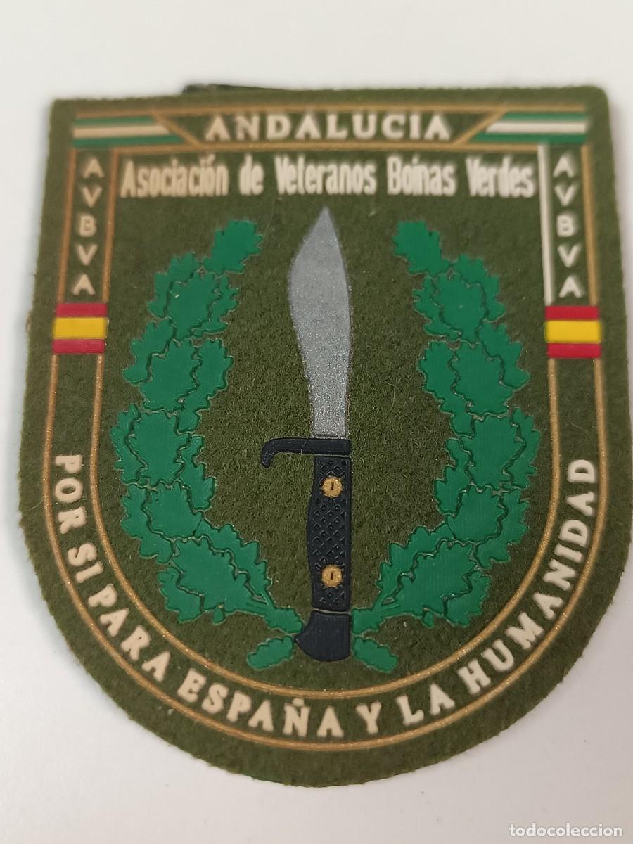 Militaria: PARCHE ESCUDO DE BRAZO ASOCIACI&Oacute;N DE VETERANOS BOINAS VERDES ANDALUCIA