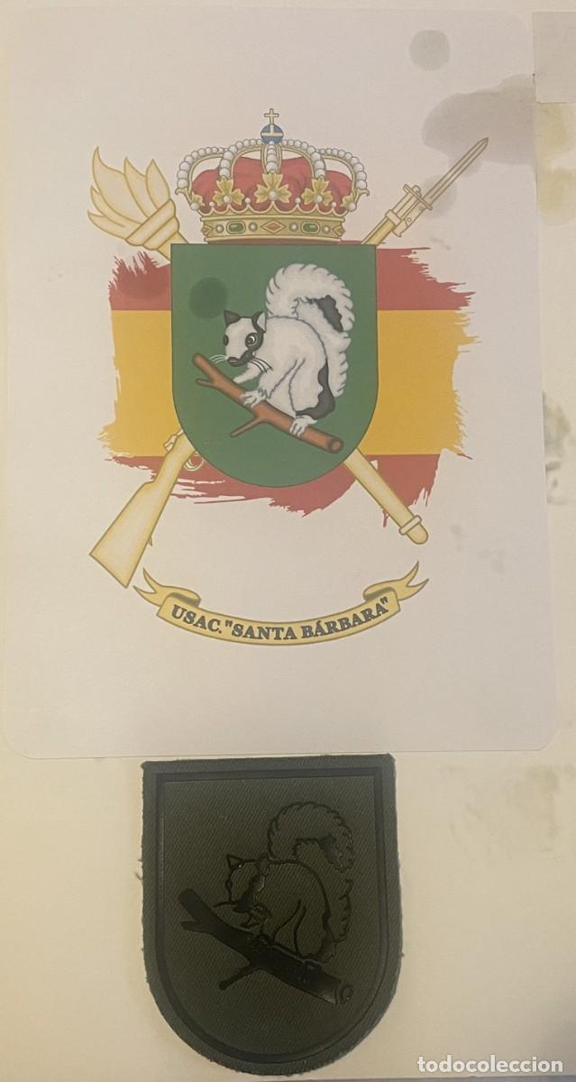 Militaria: Parche USAC Santa Barbara Brigada Paracaidista + postal de la misma
