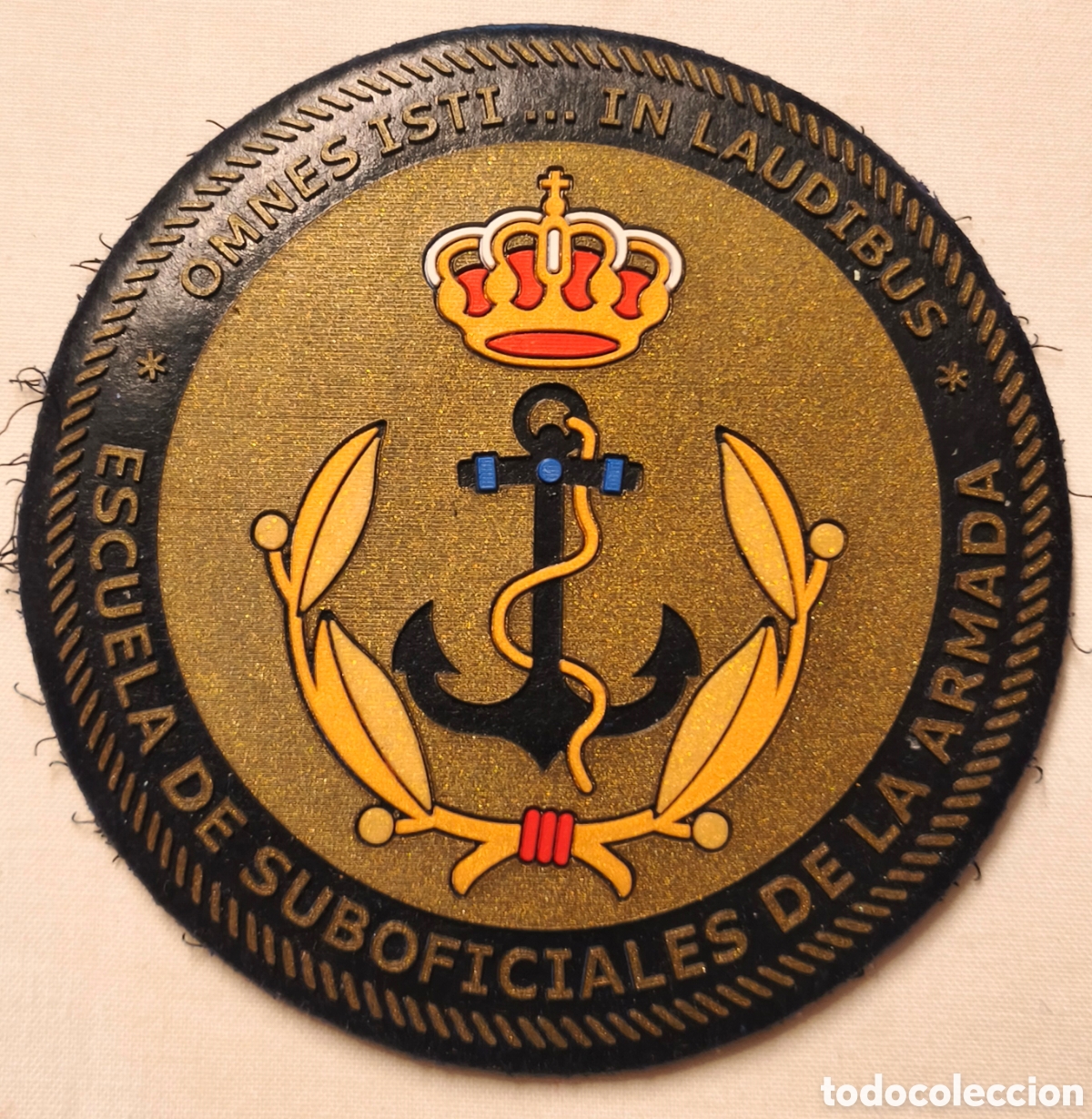 Militaria: PARCHE EMBLEMA DE BRAZO INYECTADO A COLOR CON VELCRO ESCUELA DE SUBOFICIALES DE LA ARMADA