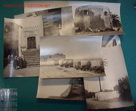Militaria: Lote de 8 fotos de tema africano, 16 x 22 cms.
