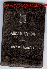 Militaria: Cartera militar de identidad.A&ntilde;os 50.Ejercito.