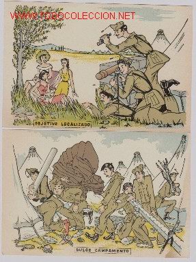 Military Antiques: Lote de dos postales E.T., a&ntilde;os 50.