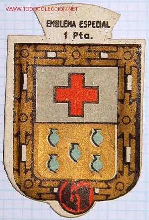 Militaria: Cartoncito de Auxilio Social.