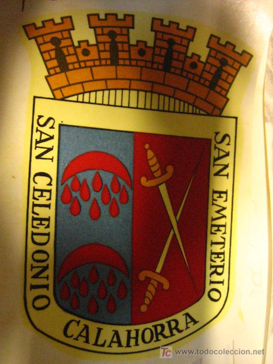 Militaria: Calcomania de Calahorra de 11x 7 cms