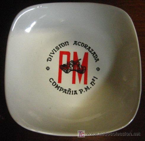 Militaria: Cenicero Divisi&oacute;n Acorazada, Compa&ntilde;&iacute;a PM n&ordm;1
