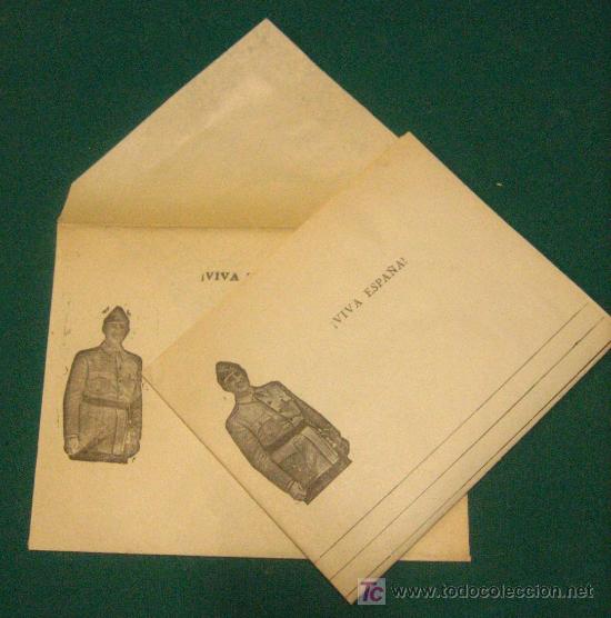 Militaria: Carta y sobre patriotico