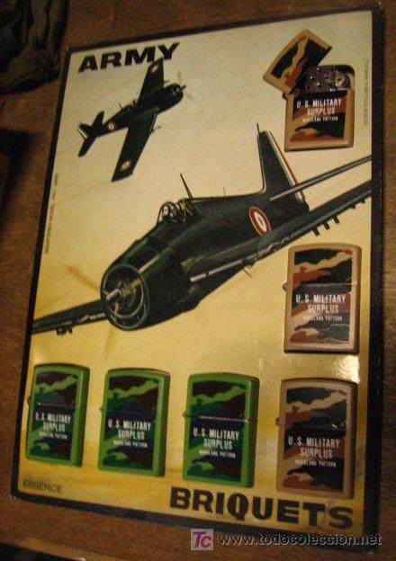Militaria: Expositor con 6 mecheros, SCORPIO