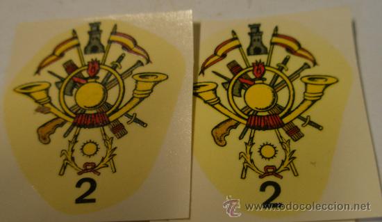 Militaria: 3 calcomanias de 3,5 cms
