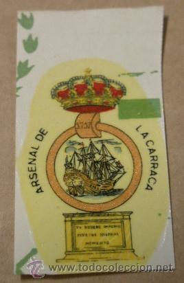 Militaria: Calcomania de 3'5 cms Arsenal de la Carraca