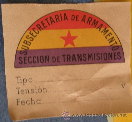 Military Antiques: Etiqueta republicana