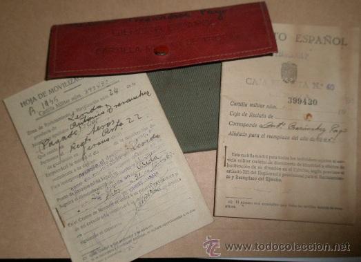 Militaria: Cartera militar de un soldado de L&eacute;rida, Ser&oacute;s.