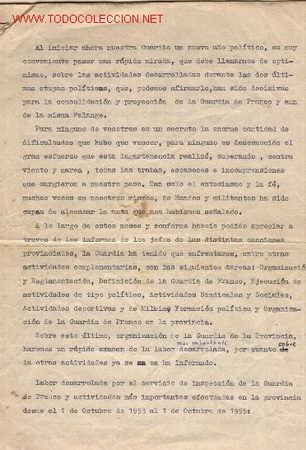 Militaria: Discurso del jefe provincial de la GUARDIA DE FRANCO, Angel Clavero.